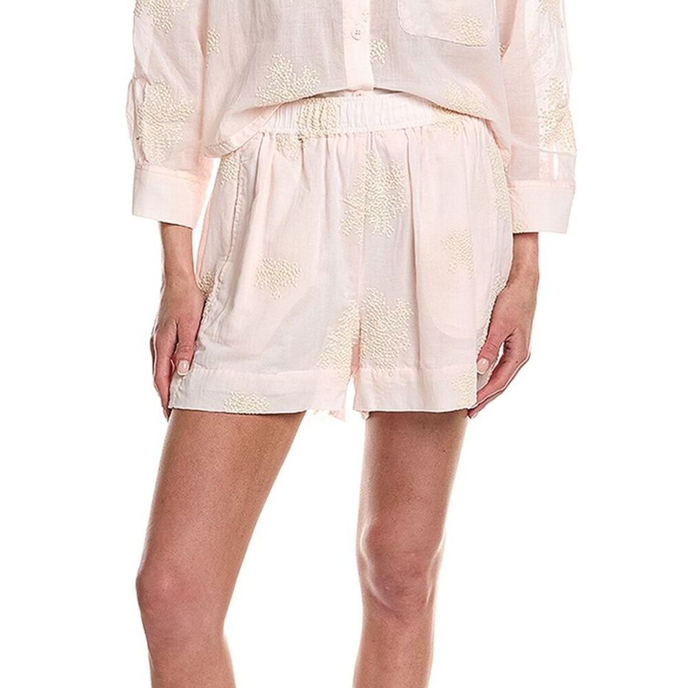 Design History Womens  Embroidered Short, Pink